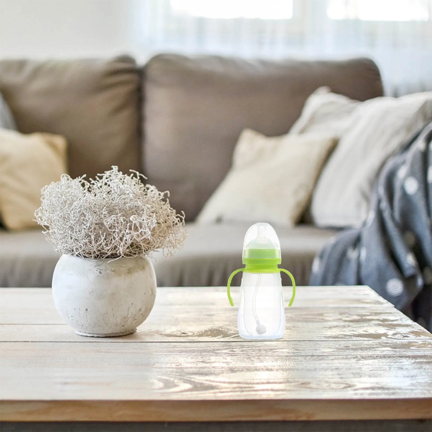 Baby Weighted Straw Cup Set with for Newborns Milk Water Feeding Easy Flow No Leak Infant Feeding Tools Bottle