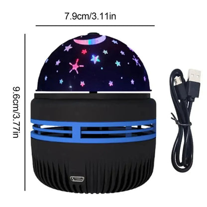 Lampe projecteur USB LED ciel étoilé, boule magique lune et étoiles, décorations de Noël pour la maison et la chambre