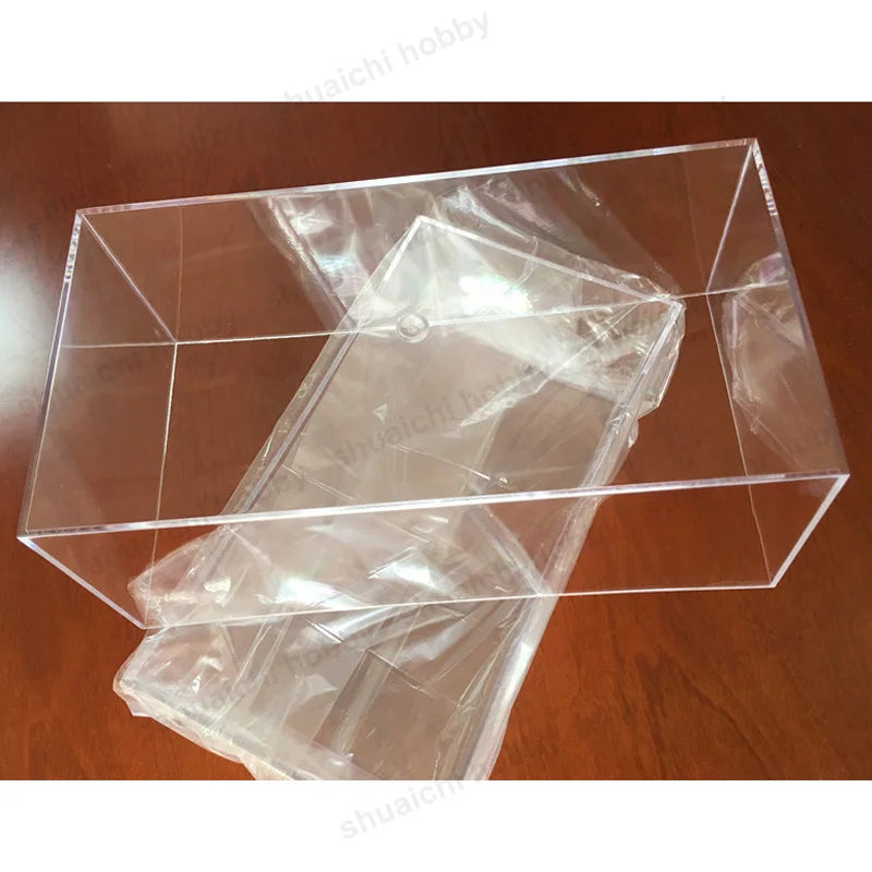 4Sets 1/24 Car Model Display Box Acrylic Transparent Protection Dust Cover 222x120x90mm for Miniature Models Storage Decoration