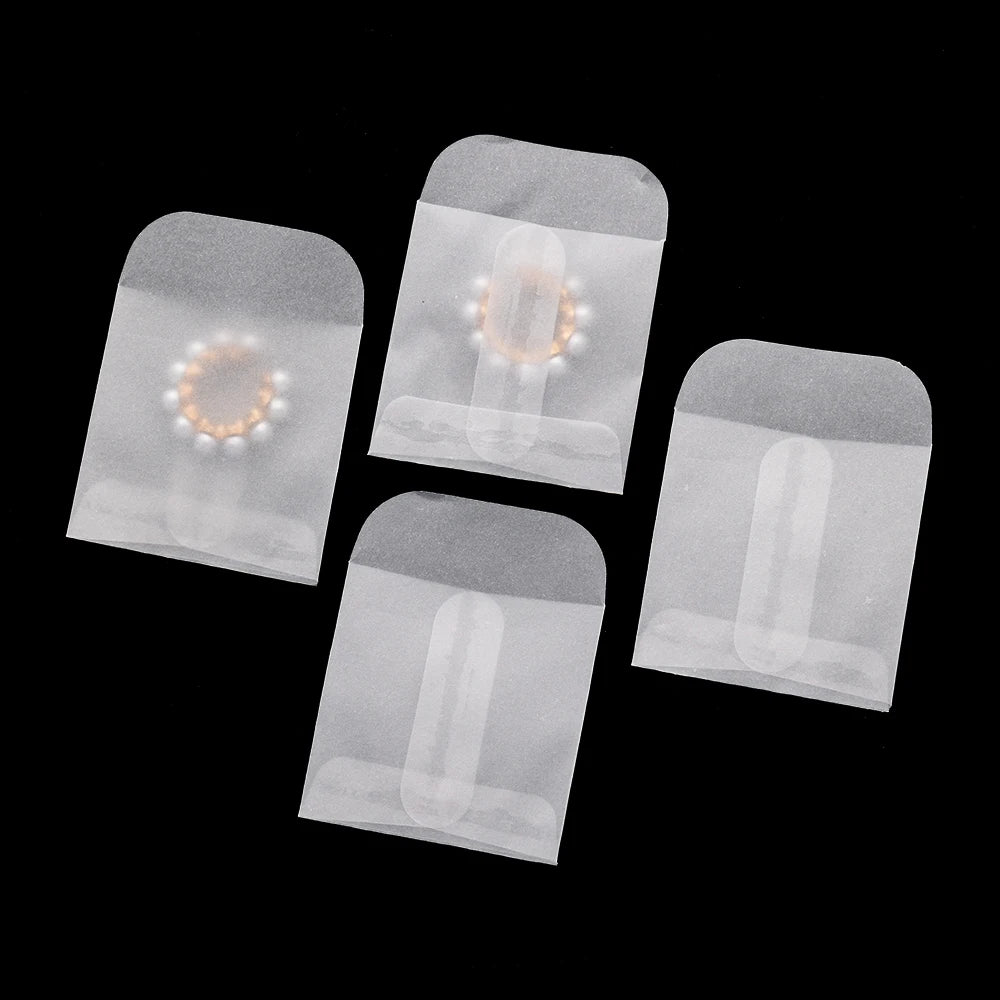50Pcs White Translucent Jewelry Storage Bag For Card Earring Necklace Bracelet Gift Packaging Storage Mini Envelopes Wholesale