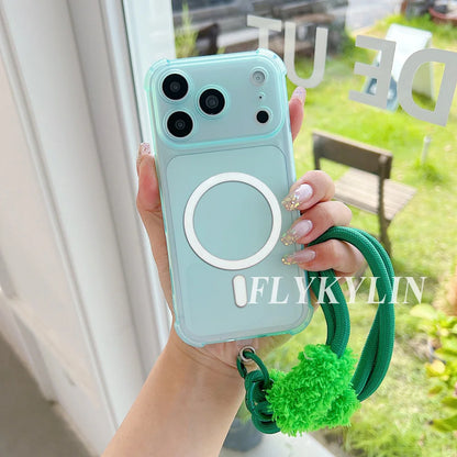 For Xiaomi 15T 14T 13T 12T Pro 12S 12X 14 Pro 17 Pro Max Magnetic Rechargeable Protective Case Equipped With Plush Hand Rope