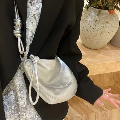 High End Casual Versatile One Shoulder Crossbody Soft Leather Crescent Underarm Bag Crossbody Bags for Women Handbags for Women