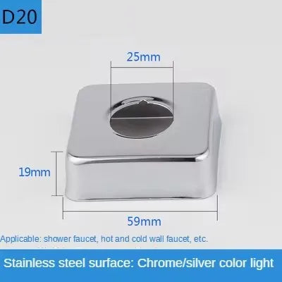 2PCS 1/2"3/4"Faucet Decorative Cover Stainless Steel Water Pipe Connector Heighten Valve Panel Shower Kitchen Faucet Accessories