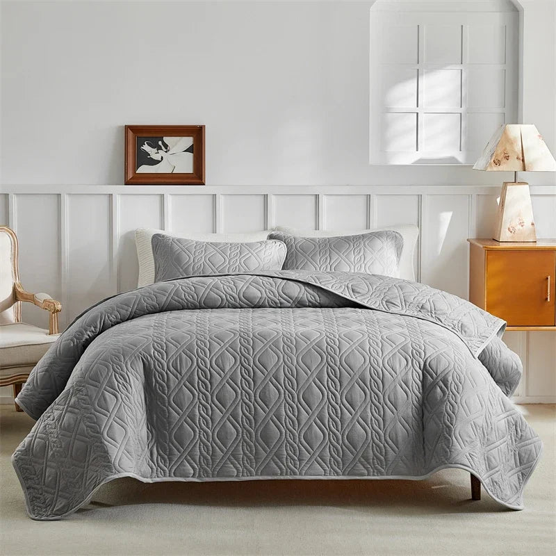 Quilt Bedding Sets, Lightweight Soft Bedspread Coverlet with Pillow Cases, Quilted Blanket Thin Comforter Bed Cover, All Season