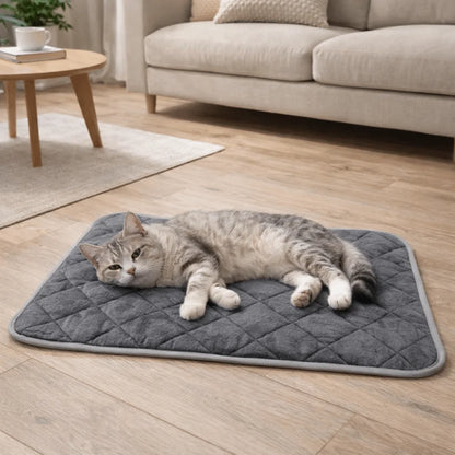 Pet Bed Mat Anti-Slip Self-Heating Dog Pad Thermal Folding Pet Sleeping Blankets Cozy Soft Dog Crate Pad for Cats and Dogs
