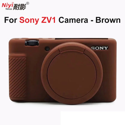 for Sony ZV1 Camera Soft Silicone Case Body Cover Protector Frame Skin for Sony ZV1 Camera ZV1 Glass Film Screen Protector