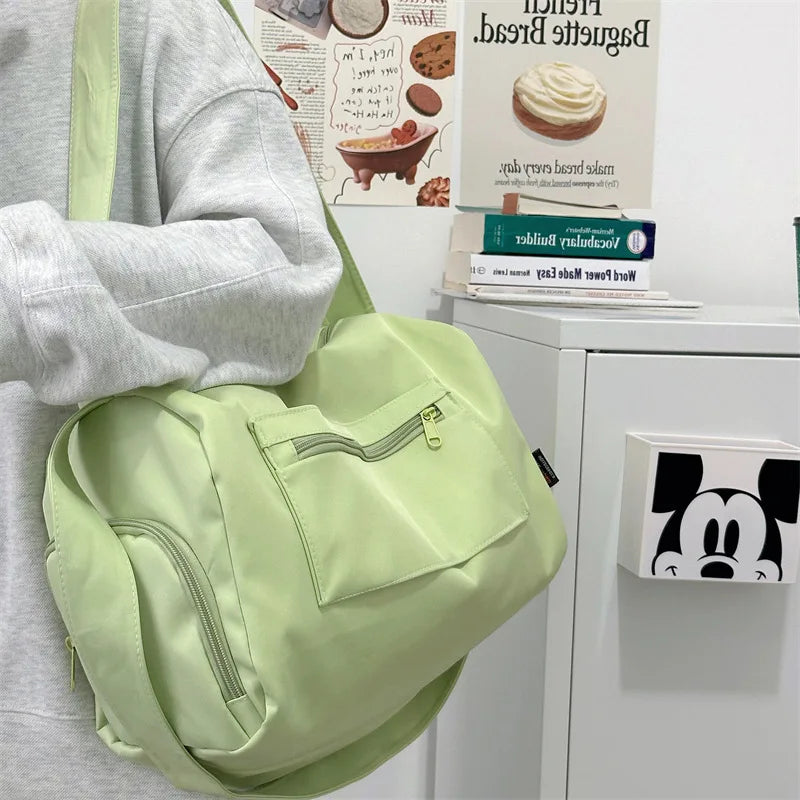 Large Crossbody Travel Tote Bags for Women 2024 Canvas Shoulder Messenger Bag Sports Yoga Satchels Fashion Woman Handbag