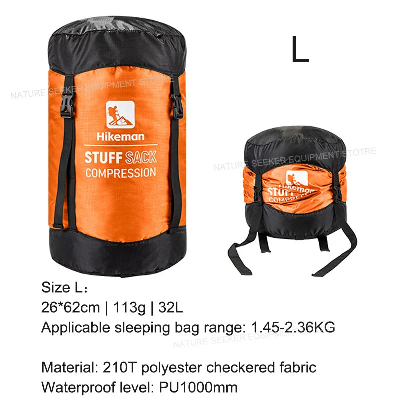 HIKEMAN Compression Stuff Sack for Sleeping Bag Outdoor Camping Backpacking Hiking Gear Storage Bags
