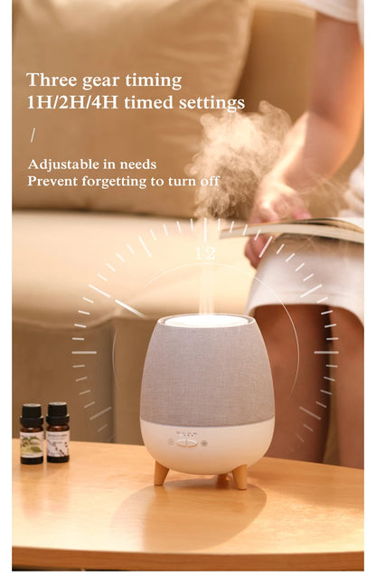 Elektrischer Aroma-Luftbefeuchter (300 ml) mit Fernbedienung, Ultraschall-Nebel und Nachtlicht
