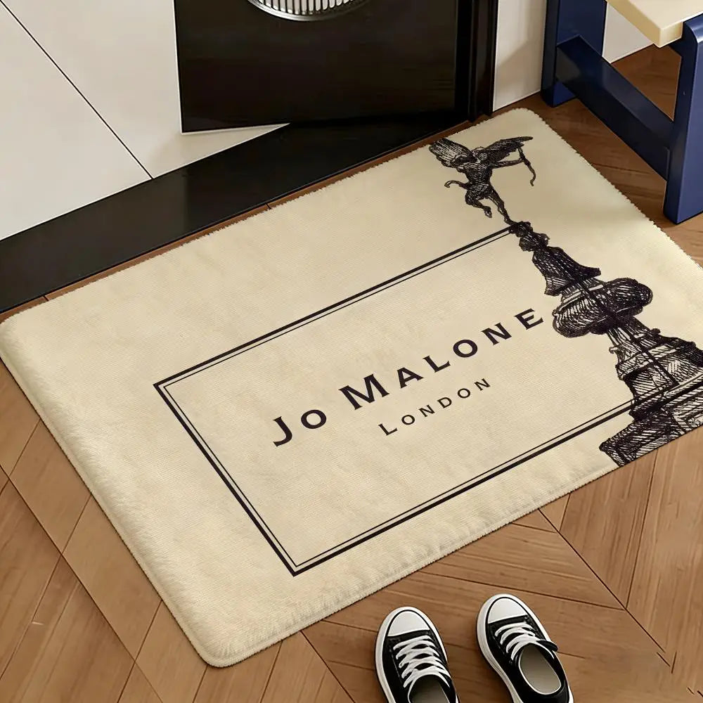 JO M-mALONE Makeup Brand Floor Mat Soft Flannel Rug Non-Slip Absorbent Mat For Bathroom Bedroom Home Decor