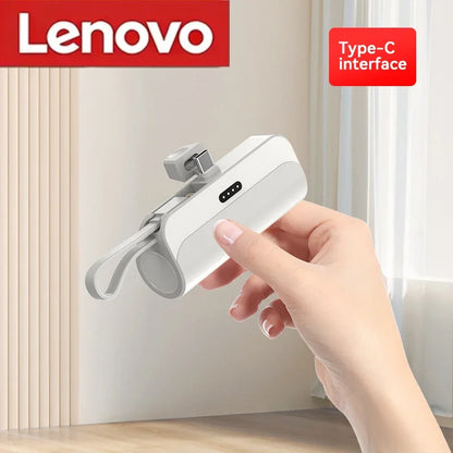 Lenovo 500000mAh Ultra Slim Power Bank Super Fast Charging Large Capacity Portable External Battery USB C For Android iPhone