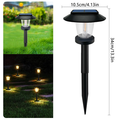 LED Bright Solar Landscape Pathway Lighting Outdoor Waterproof 3 Modes Solar Garden Lights for Yard Path Walkway Lawn Decoration