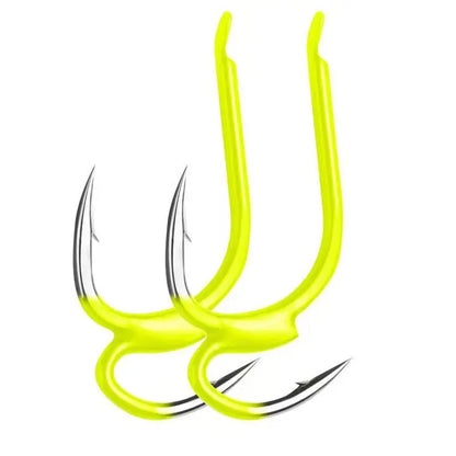 10Pcs/lot 5#-12# Carbon Steel Two Strength Tip Sharp Fighting Fishing Hook Fish Gear For Sea Fishing Barbed Double Hook A333