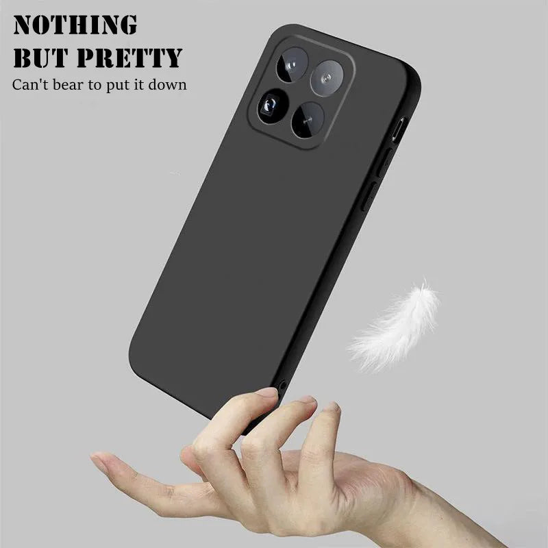 New Square Silicone Phone Case for Xiaomi 17 Pro Max Mi 13 14 15 13T 14T 15T Pro Built-in Fluff Shockproof Protect Soft Cover
