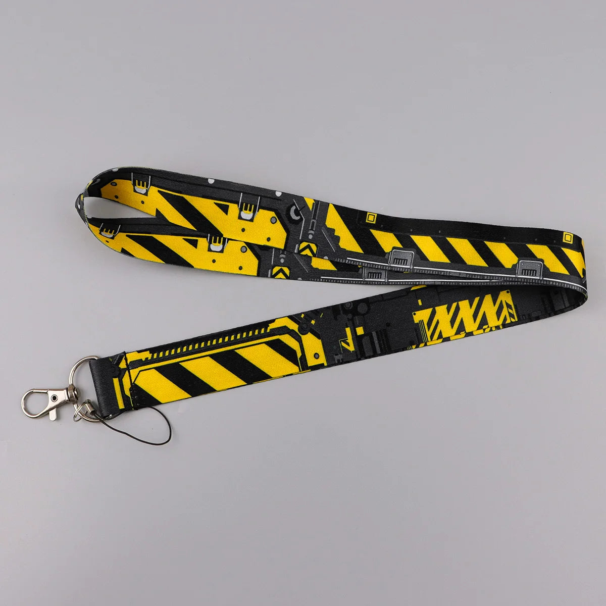 Classic Warning Strip Credential Holder Neck Strap Lanyard for Key Keychain USB Badge Holder Keyring Accessories Friends Gifts