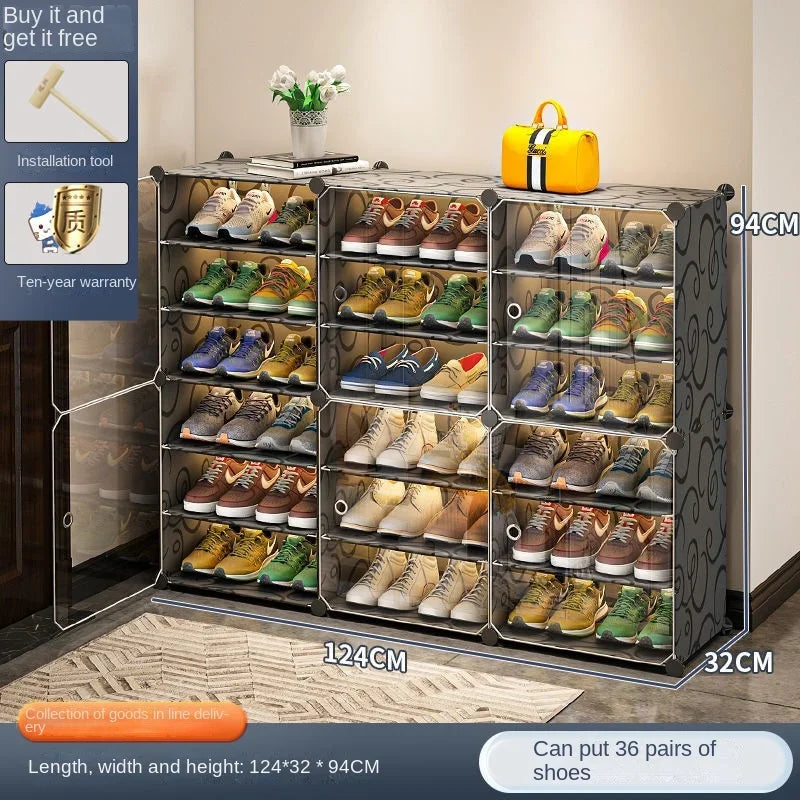 Shoe Rack Storage Shelf Shoes Entrance Hallway Furniture Cupboards Splicing Dustproof Transparent Box Organizador De Zapatos