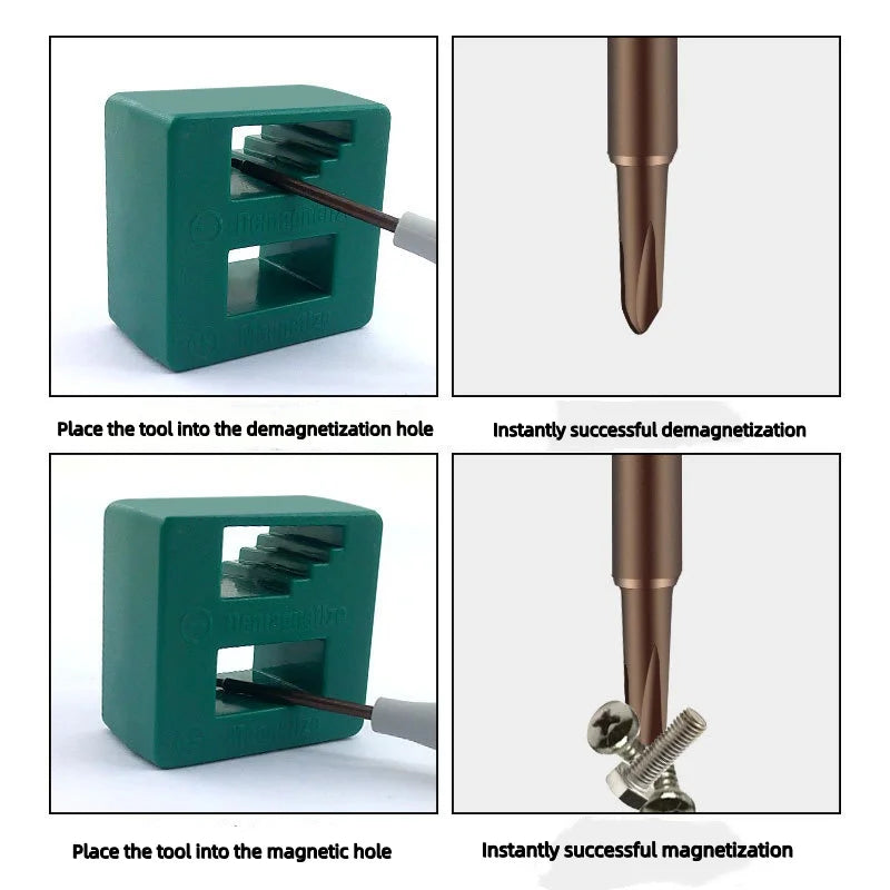 Screwdriver 2in 1 Magnetizer Demagnetizer Professional Magnetizing Pickup Tool for Screw Driver Drill Bit Hand Tool Parts