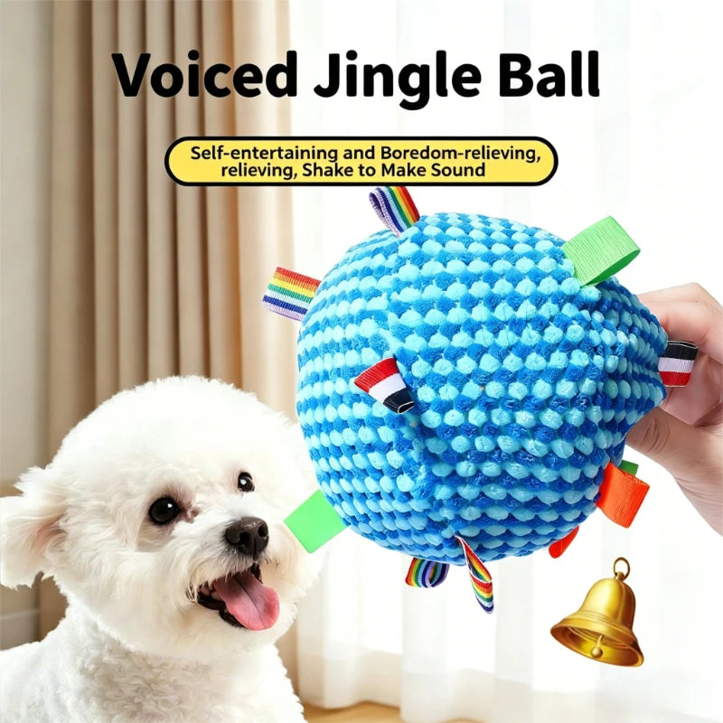 Pet Toy Ball Dog Chew Toy Interactive Tough Durable Colorful Ribbon Pet Playing Toy for Small Medium Large Dogs Stress Relief