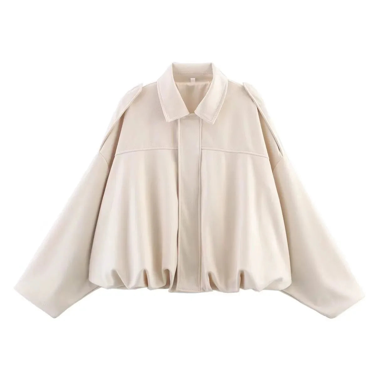 PRINTKAOIR Women's Bomber Jacket Lapel Long Sleeve Zipper Suede Jacket Women High Street Cropped Racing Jackets Coats Outerwears