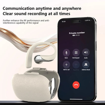 Wireless Earbuds Bluetooth 5.4 Touch Control Ear Clip Earphones for iPhone Dual-Connection HIFI Headphones High Sound Quality