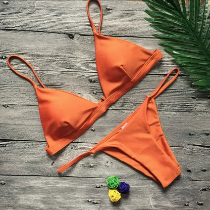 New Bandeau 2025 Micro Bikini Set Women Sexy Low Waist Monokini Push Up Swimwear Backless Swimsuit Beach Bathing Suits Biquinis
