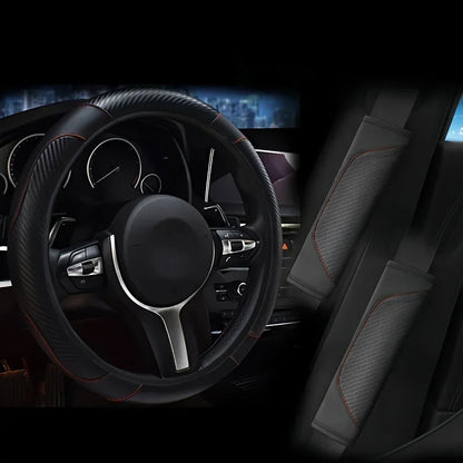 Auto Steering Cover - Sport-Inspired Design, Anti-Slip, Suitable for Car Interior, Styling Accessory