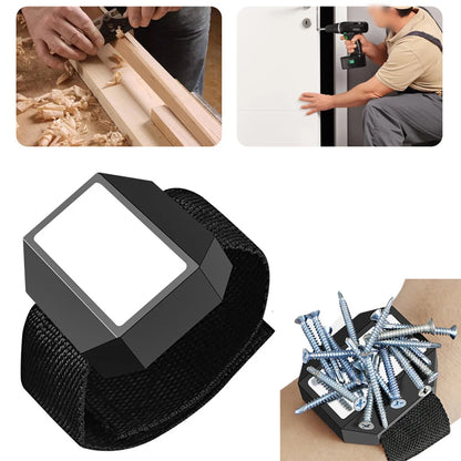 1pc Magnetic Screw Holder Wristband Portable Tool Bag Electrician Adjustable WristBelt For Holding Small Metal Screw Nails Bolts