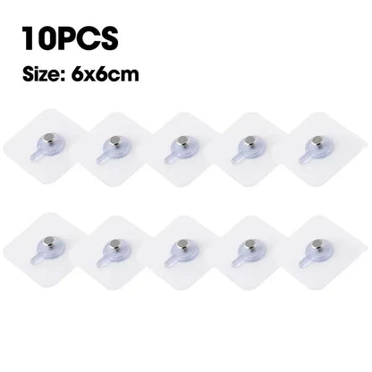 10Pcs Strong Adhesive Hooks Picture Frame Poster No Drilling Hooks Waterproof Durable Kitchen Bathroom Accessories Screw Hooks