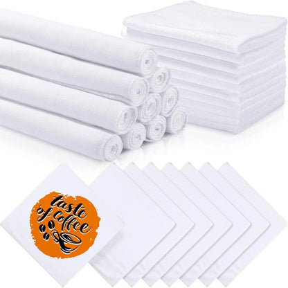 10pcs Sublimation Blank Towels – DIY Hand and Dish Towels for Kitchen, Bathroom, and Home Use