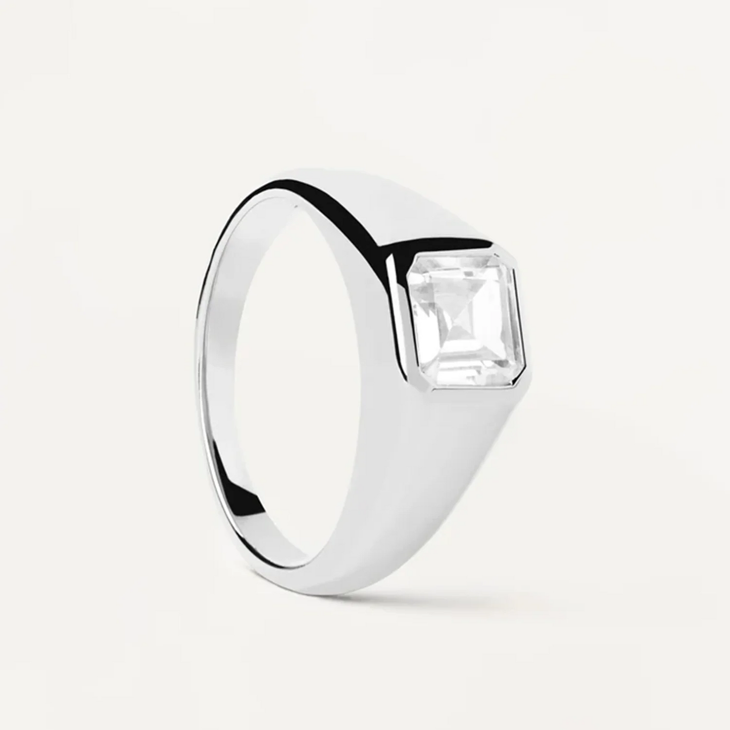 DPLAOPA 925 Sterling Silver Gold Thick Band Big CZ Zircon Size Ring Women Luxury Fine Jewelry 2023 Fine Jewelry Crystal
