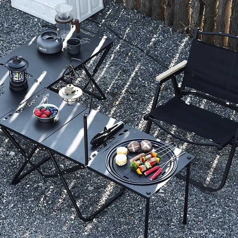 PORTABLE FOLDING TABLE - no assembly required, lightweight and sturdy,  Folds up and stows away without taking up space