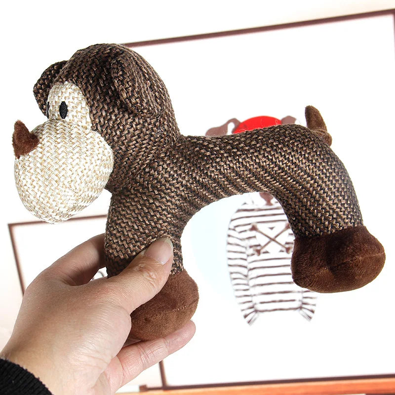 Pet supplies: dog toys for chewing, making sounds, and relieving boredom, arched plush toys, plush toy factory in stock