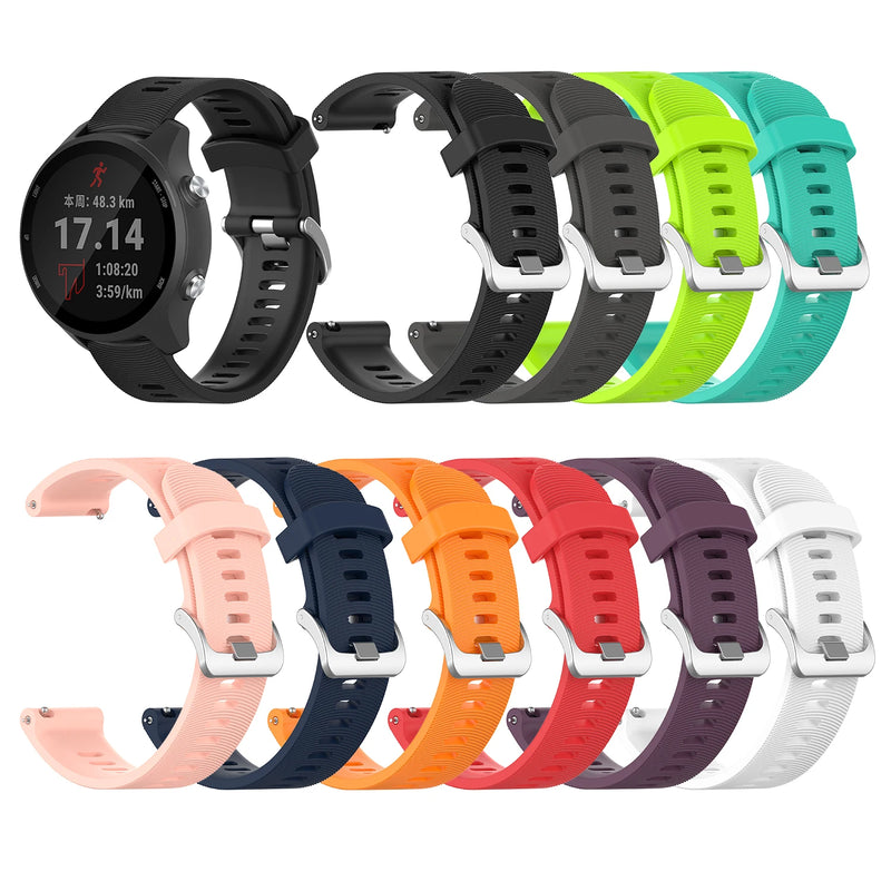 For Garmin 245 Strap Official Button Silicone Watch Band Sports Strap For Forerunner 245M/645/Vivoactive 3/Venu/Venu SQ Bracelet