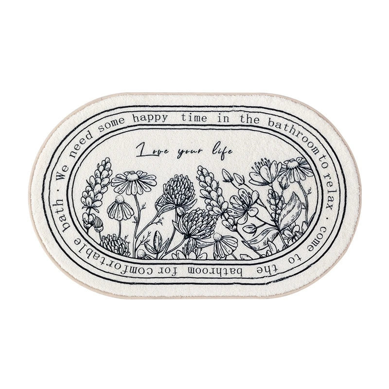 Non-Slip Bath Mat INS Style Doormat Absorbent Carpets Entrance Rug Balcony Floor Mats Living Room Bathroom Area Rugs 발매트