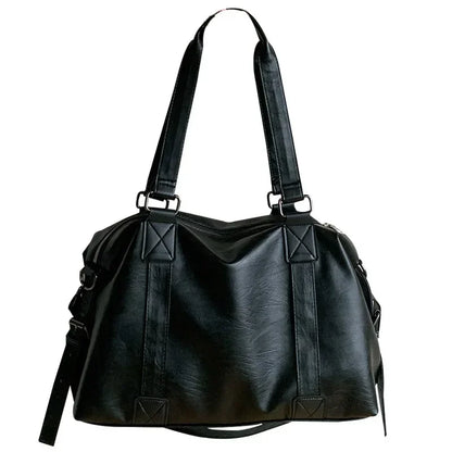 Big Black Shoulder Bags for Women Large Hobo Shopper Bag Solid Color Quality Soft Leather Crossbody Handbag Lady Travel Tote Bag
