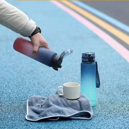 Gradient Water Bottle - 1000ml/500ml/650ml/750ml Capacity Outdoor Camping Drinking Travel Portable Gym Fitness Jugs