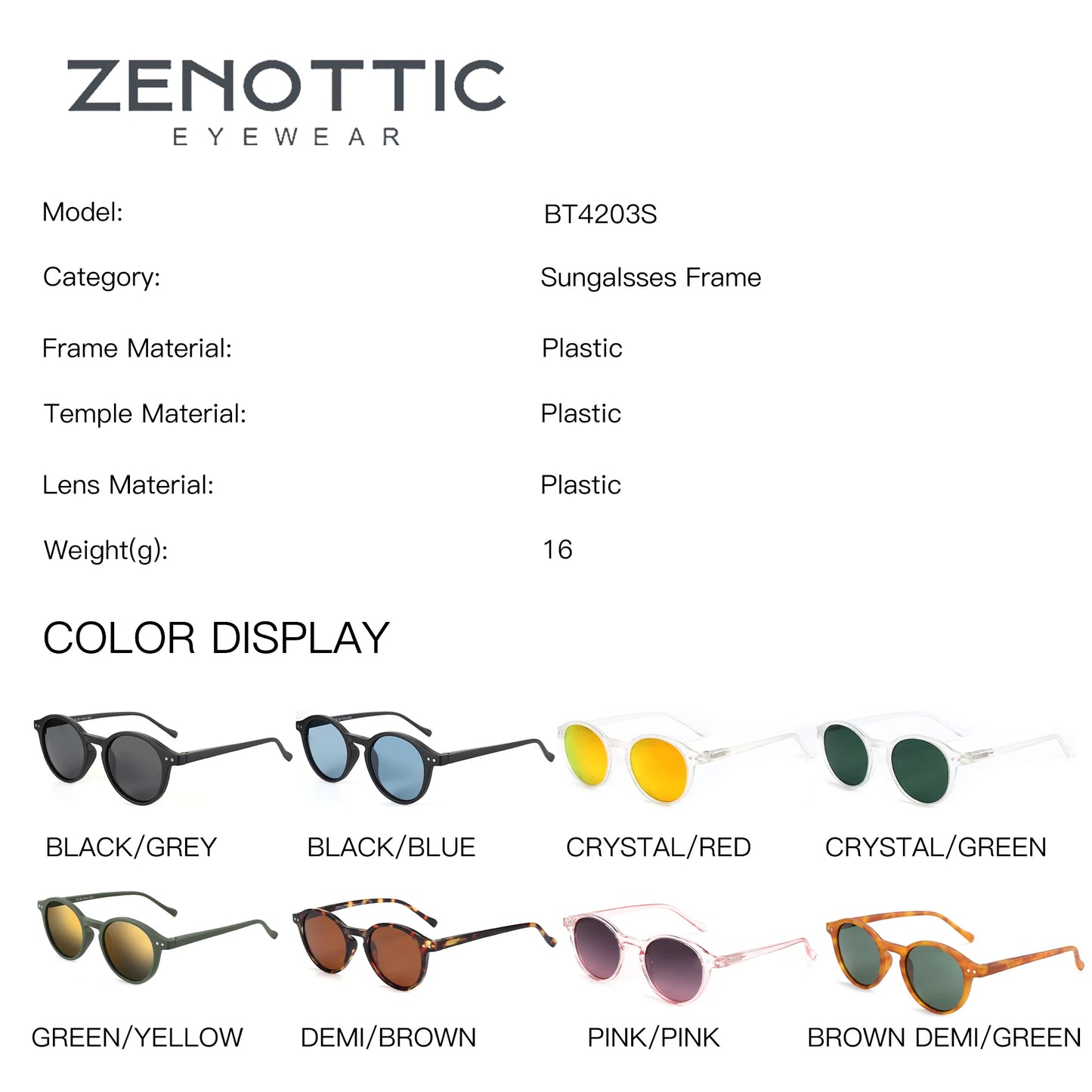 ZENOTTIC Retro Polarized Sunglasses 2026 2025 Men Women Vintage Small Round Frame Sun Glasses Polarized Lens UV400 Goggles Shade