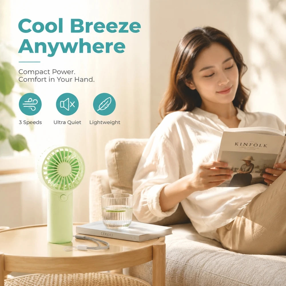 Portable Fan Convenient Creative Small Fan Pocket Hand-held Fan Lightweight AA Battery Handheld Mini Fan Air Coolers No Battery