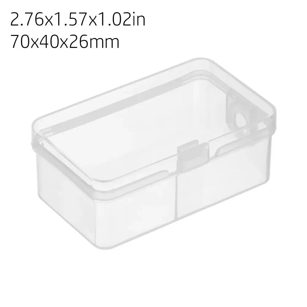 1Pcs Plastic Transparent Storage Box Small Items Sundries Jewelry Organizer Case Beads Container Pill Chip Box Tools Accessories