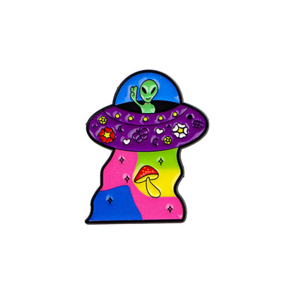 Funny Alien Enamel Pin Cartoon UFO Bigfoot Brooches for Clothes Badges on Backpack Bags Collar Hat Badge Lapel Pins Jewelry Gift