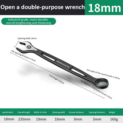 Durable Ratchet Wrench 8-32mm Universal Double Open Ends Torx Wrench Combination Wrench Fast Ratchet Wrench Auto Repair Tools