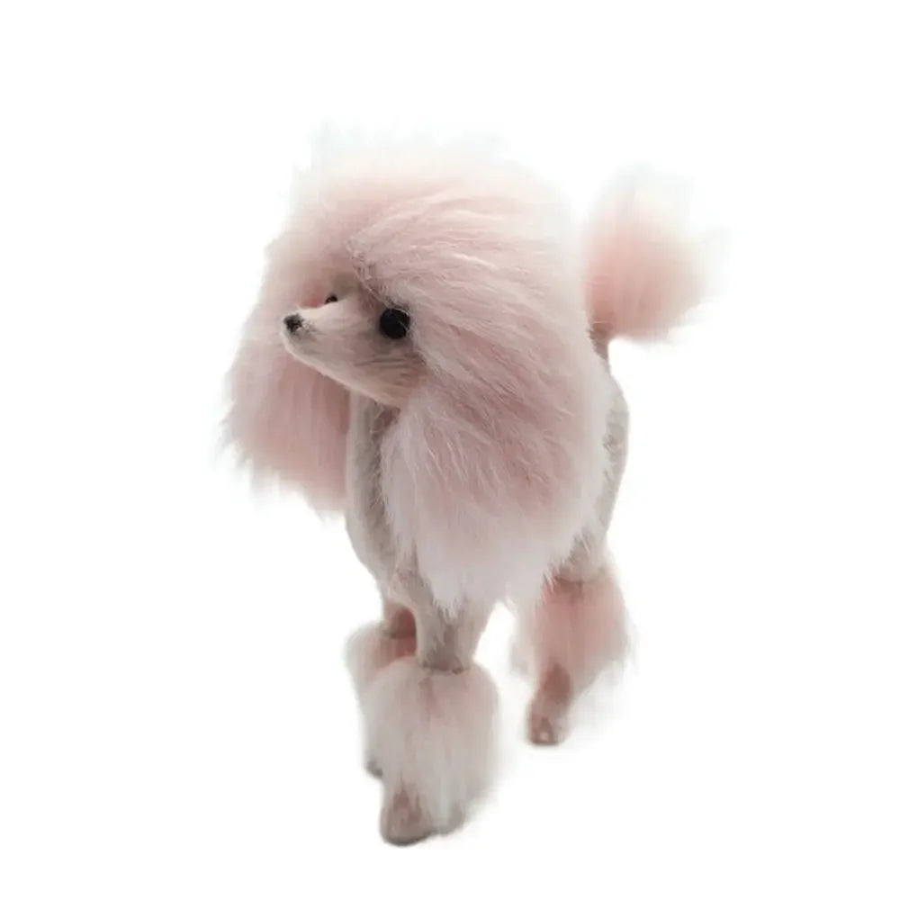 Plush Toys Home Decoration Crafts Gift Photography Props Desk Ornaments Simulation Dog Miniature Figurines Poodle Figurines
