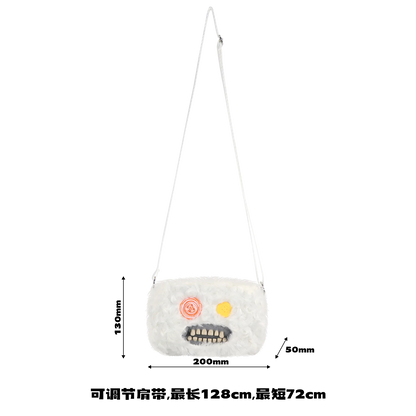 Fugglers Ugly Teeth Monster Bag Crossbody Cute Plush Wallet Plush Bag Fuggs Crossbody Bag with Shoulder Strap Animal Plushies