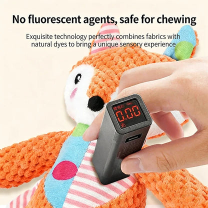 Cute Cartoon Animal Pet Plush Squeaky Toy Bite Resistant Interactive Dog Chew Toy Teeth Grinding Cleaning Training Supplies