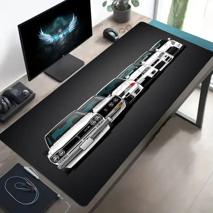 Large Mouse Pad for Car Design Sports Cars Desk Mat Non-Slip Rubber Washable PC Keyboard  Computer PC Office Gaming Accessories