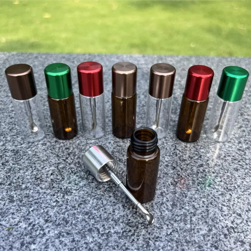 2pcs new random color glass bottle storage container, random color glass bottle