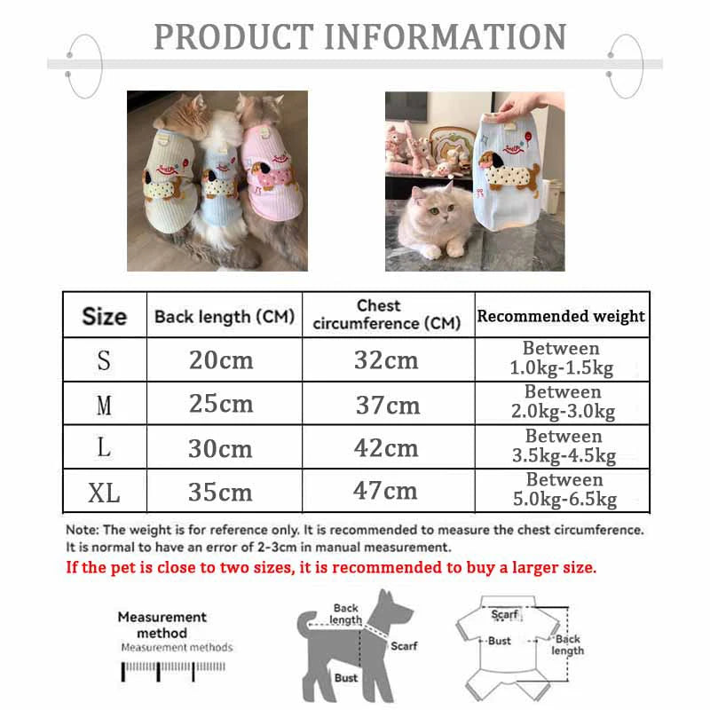 Soft Puppy Clothes Summer Cute Cat Clothes for Small Cat Vest Undershirt Breathable Small Dog Vest Pet Supplies with Hook