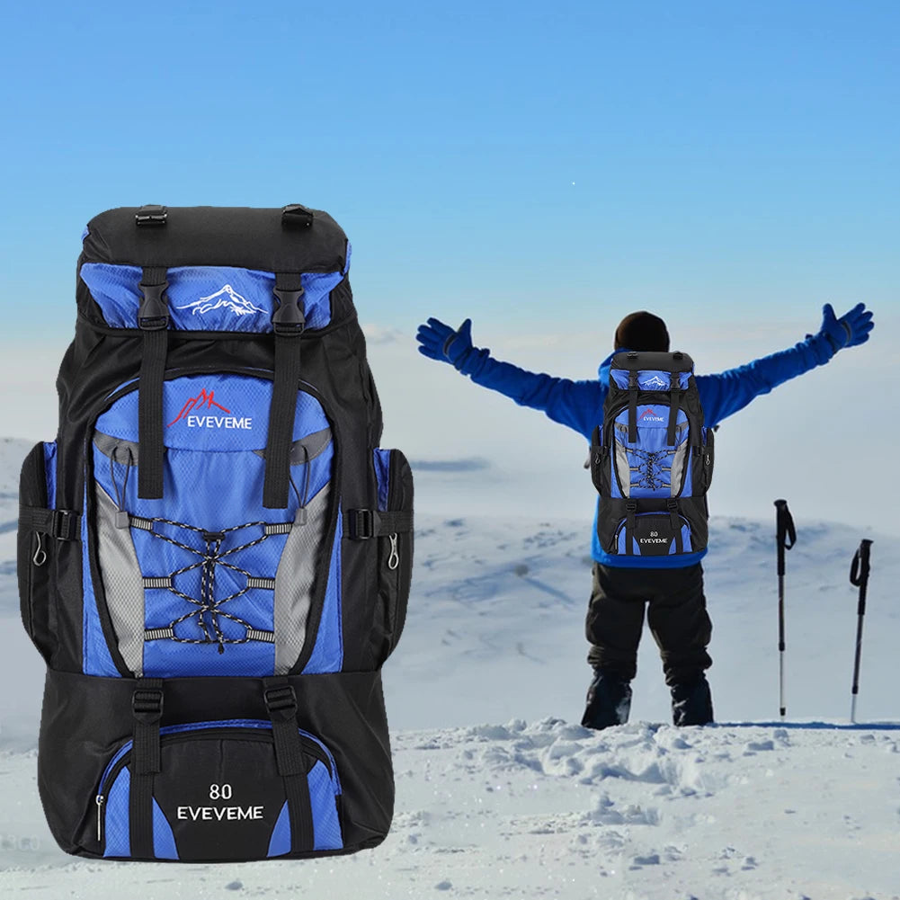 80L wasserdichter Wanderrucksack, Campingrucksack, Trekkingrucksack, großer Reiserucksack für Herren, Outdoor-Sport- und Bergsteigerrucksack