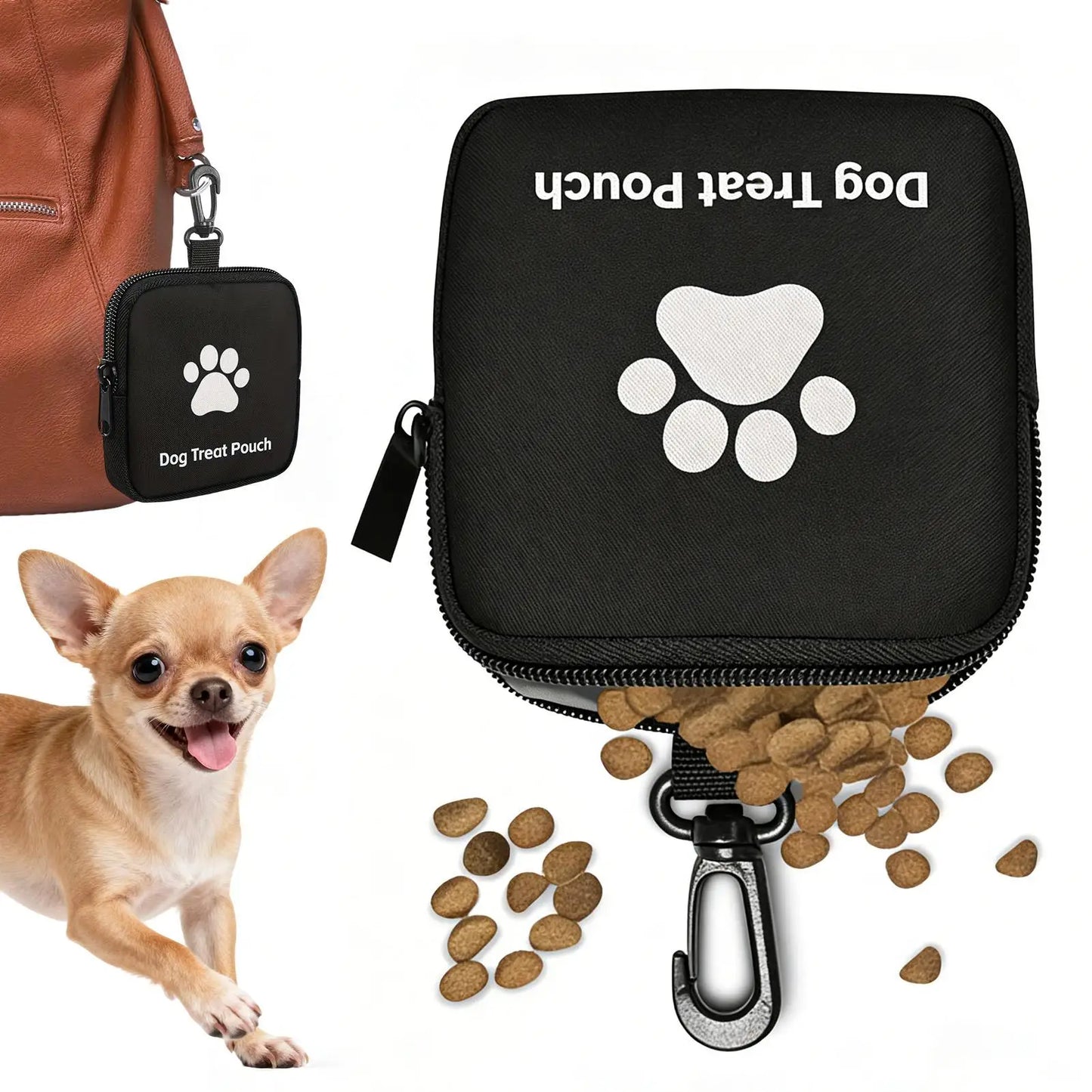 Dog Training Treat Bag  Multi-functional pet bag Leakproof Portable Pet treats bag Train Snack Reward Waist Bag Pet supplies