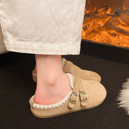 Flats Slippers for Women Wearing Retro Casual Height Increasing High Aesthetic Value Women Shoes Thick Soled Shoes